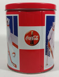 Coca-Cola Coke Soda Pop Drink Beverage Polar Bear Red and White Round Tin Metal Canister Collectible - Treasure Valley Antiques & Collectibles