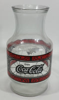 Vintage 1970s Godfather's Pizza Coca-Cola Coke Soda Pop Red Black Stained Glass Style Carafe Juice Decanter