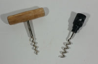 Pair of Wine Corkscrews One Wooden Handle One Plastic Handle - Treasure Valley Antiques & Collectibles