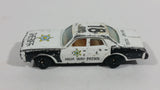 1980s Yatming Dodge Monaco Sheriff Highway Patrol 18 Police Cop White Black Die Cast Toy Car Emergency Rescue Vehicle - Treasure Valley Antiques & Collectibles