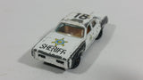 1980s Yatming Dodge Monaco Sheriff Highway Patrol 18 Police Cop White Black Die Cast Toy Car Emergency Rescue Vehicle - Treasure Valley Antiques & Collectibles