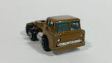 Vintage 1973 Yatming Ford F600 Cabover Brown Semi Truck Tractor Rig Die Cast Toy Car Vehicle - Hong Kong - Treasure Valley Antiques & Collectibles
