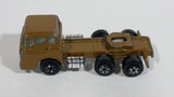 Vintage 1973 Yatming Ford F600 Cabover Brown Semi Truck Tractor Rig Die Cast Toy Car Vehicle - Hong Kong - Treasure Valley Antiques & Collectibles