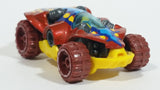 2013 Hot Wheels Imagination Dino Riders Swamp Buggy Burnt Orange with Blue Die Cast Toy Car Vehicle