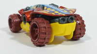 2013 Hot Wheels Imagination Dino Riders Swamp Buggy Burnt Orange with Blue Die Cast Toy Car Vehicle