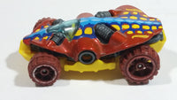 2013 Hot Wheels Imagination Dino Riders Swamp Buggy Burnt Orange with Blue Die Cast Toy Car Vehicle