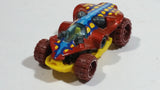 2013 Hot Wheels Imagination Dino Riders Swamp Buggy Burnt Orange with Blue Die Cast Toy Car Vehicle