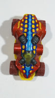 2013 Hot Wheels Imagination Dino Riders Swamp Buggy Burnt Orange with Blue Die Cast Toy Car Vehicle