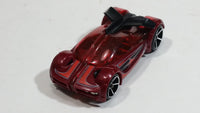 2007 Hot Wheels Track Stars Iridium Dark Red Die Cast Toy Car Vehicle - Treasure Valley Antiques & Collectibles