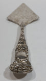 Vintage Etched Silver Plated Zinc Cake Server w/ Decorative Handle