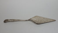 Vintage Etched Silver Plated Zinc Cake Server w/ Decorative Handle