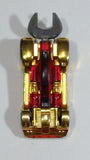 2010 Hot Wheels Tooligan Gold Chrome Red Die Cast Toy Tool Wrench Car Vehicle