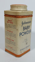 Vintage Johnson's Baby Powder Active Ingredient Talc 9 Ozs. Tin Container Johnson & Johnson Empty