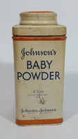 Vintage Johnson's Baby Powder Active Ingredient Talc 9 Ozs. Tin Container Johnson & Johnson Empty