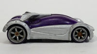 2005 Hot Wheels AcceleRacers Silencerz Iridium Metalflake Silver and Purple Die Cast Toy Car Vehicle - Treasure Valley Antiques & Collectibles