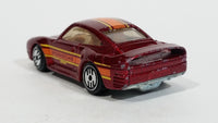 1988 Hot Wheels Porsche 959 Dark Red Die Cast Toy Race Car Vehicle - Treasure Valley Antiques & Collectibles