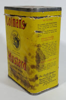 Vintage Colman's Mustard Bull's Head Yellow Tin Spice Container 8 oz Colman Foods of Norwich England - Treasure Valley Antiques & Collectibles