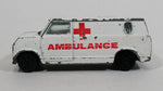 Vintage 1981 Yatming No. 1501 Ambulance Medics Van White Die Cast Toy Car Emergency Rescue Vehicle Universal Studios