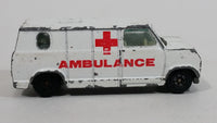 Vintage 1981 Yatming No. 1501 Ambulance Medics Van White Die Cast Toy Car Emergency Rescue Vehicle Universal Studios