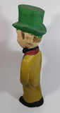 Antique 1940s Charlie McCarthy Ventriloquist Top Hat Man Chalkware Decor 16" Tall