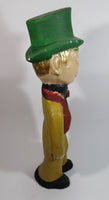 Antique 1940s Charlie McCarthy Ventriloquist Top Hat Man Chalkware Decor 16" Tall