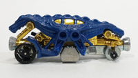 2010 Hot Wheels Race World Underground Double Demon Dinosaur Dark Blue Die Cast Toy Car Vehicle - Treasure Valley Antiques & Collectibles