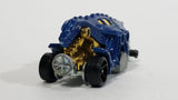 2010 Hot Wheels Race World Underground Double Demon Dinosaur Dark Blue Die Cast Toy Car Vehicle - Treasure Valley Antiques & Collectibles