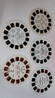 View Master 3D Viewer Red with 5 Vintage Reels (Alice in Wonderland, Winnie-The Pooh, Barbie and The Rockers, Happy Days, Look and see in 3D)