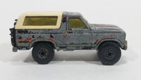 1982 Hot Wheels Ford Bronco Black Die Cast Toy Car SUV Vehicle BW Malaysia with White Canopy - Treasure Valley Antiques & Collectibles