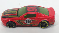 2016 Hot Wheels Art Cars Custom '07 Ford Mustang Red Die Cast Toy Muscle Car Vehicle - Treasure Valley Antiques & Collectibles