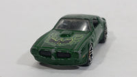 2012 Hot Wheels '73 Pontiac Firebird Trans Am Brewster Green Die Cast Toy Muscle Car Vehicle