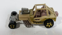 2010 Hot Wheels Race World Jungle Custom '42 Jeep CJ-2A Beige Tan Die Cast Toy Car Vehicle - Treasure Valley Antiques & Collectibles