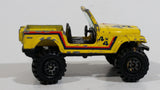 Vintage Yatming Jeep 4x4 Yellow No. 1092 Die Cast Toy Car Vehicle