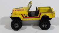 Vintage Yatming Jeep 4x4 Yellow No. 1092 Die Cast Toy Car Vehicle