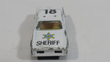 1980s Yatming Dodge Monaco Sheriff Highway Patrol 18 Police Cop White Black Die Cast Toy Car Emergency Rescue Vehicle - Treasure Valley Antiques & Collectibles