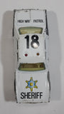 1980s Yatming Dodge Monaco Sheriff Highway Patrol 18 Police Cop White Black Die Cast Toy Car Emergency Rescue Vehicle - Treasure Valley Antiques & Collectibles