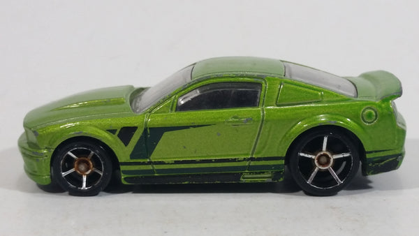 2013 Hot Wheels Workshop Then and Now Custom '07 Ford Mustang Metallic Green Die Cast Toy Muscle Car Vehicle