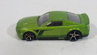 2013 Hot Wheels Workshop Then and Now Custom '07 Ford Mustang Metallic Green Die Cast Toy Muscle Car Vehicle