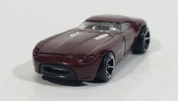 2009 Hot Wheels Fast FeLion Burgundy Maroon Dark Red Die Cast Toy Car Vehicle