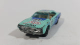 Vintage Yatming Dodge Charger Teal Blue #81 Auto Team No. 1081 Die Cast Toy Car Vehicle with Opening Doors - Made in Hong Kong