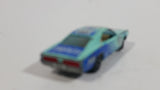 Vintage Yatming Dodge Charger Teal Blue #81 Auto Team No. 1081 Die Cast Toy Car Vehicle with Opening Doors - Made in Hong Kong