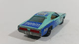 Vintage Yatming Dodge Charger Teal Blue #81 Auto Team No. 1081 Die Cast Toy Car Vehicle with Opening Doors - Made in Hong Kong