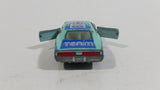 Vintage Yatming Dodge Charger Teal Blue #81 Auto Team No. 1081 Die Cast Toy Car Vehicle with Opening Doors - Made in Hong Kong