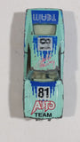 Vintage Yatming Dodge Charger Teal Blue #81 Auto Team No. 1081 Die Cast Toy Car Vehicle with Opening Doors - Made in Hong Kong