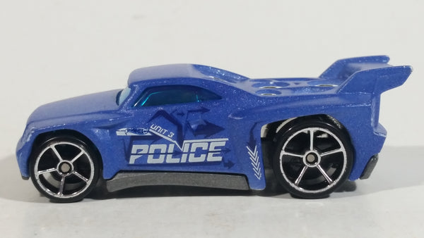 2014 Hot Wheels Color Shifters Bassline Police Officer Cop Light Blue Die Cast Toy Car Law Enforcement Vehicle - Treasure Valley Antiques & Collectibles