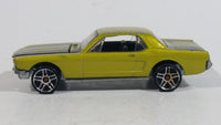 2009 Hot Wheels Mustang 45th '65 Ford Mustang Hardtop Light Green Die Cast Toy Muscle Car Vehicle with Opening Hood