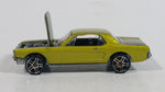 2009 Hot Wheels Mustang 45th '65 Ford Mustang Hardtop Light Green Die Cast Toy Muscle Car Vehicle with Opening Hood