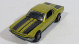 2009 Hot Wheels Mustang 45th '65 Ford Mustang Hardtop Light Green Die Cast Toy Muscle Car Vehicle with Opening Hood