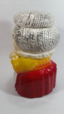 Vintage 1970s McCoy Grandma in Yellow in Red Ceramic Cookie Jar Collectible