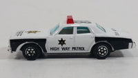 1980s Yatming Dodge Monaco Sheriff Highway Patrol 18 Police Cop White Black Die Cast Toy Car Emergency Rescue Vehicle - Treasure Valley Antiques & Collectibles